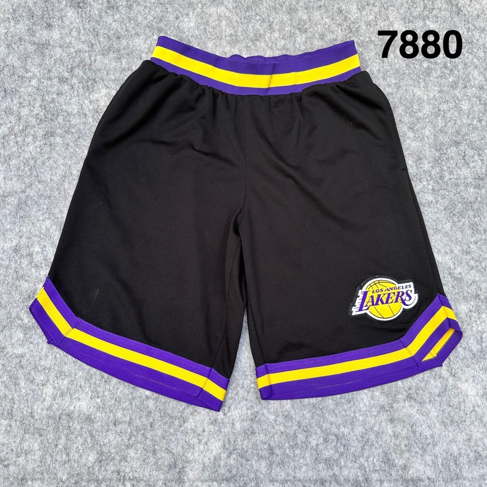 NBA Ultra Game Los Angeles Lakers Basketball Shorts Black Purple Gold Mens Small